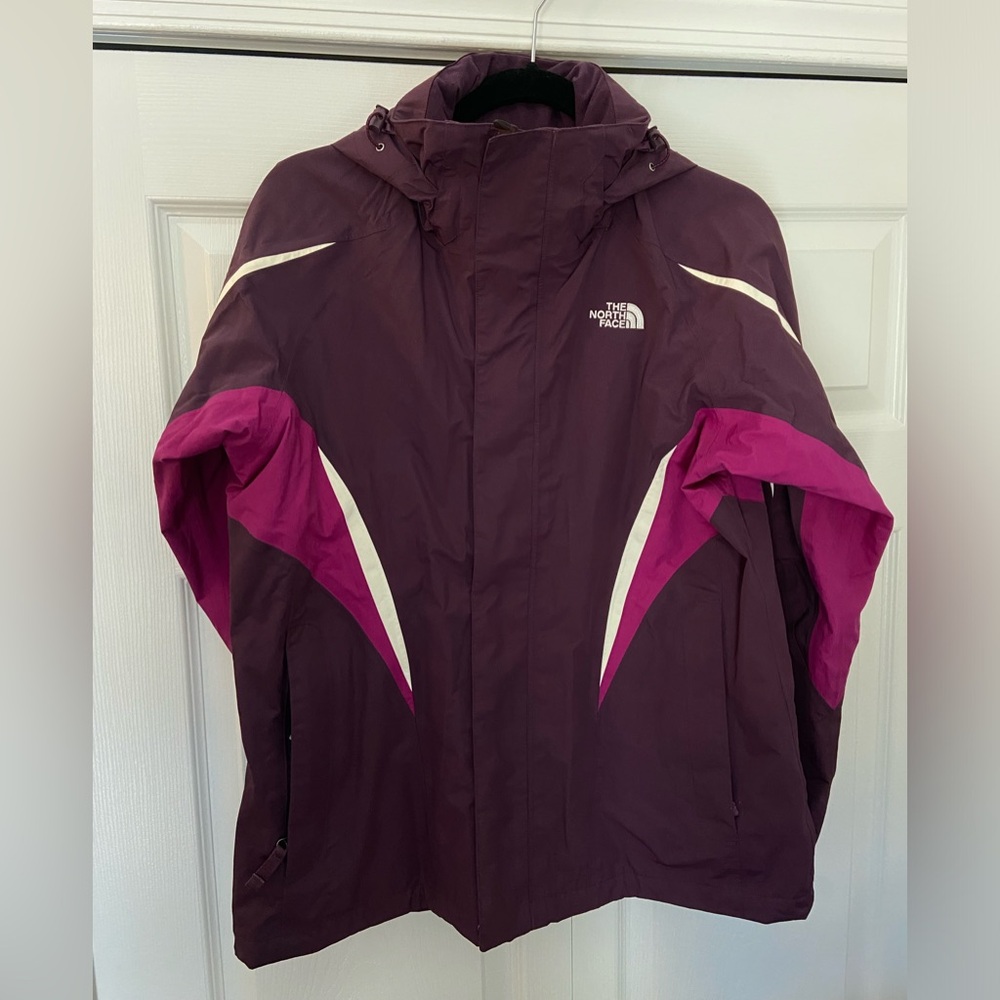 North Face Jacket Women Medium Purple Hyvent Rain Wind Zip Up